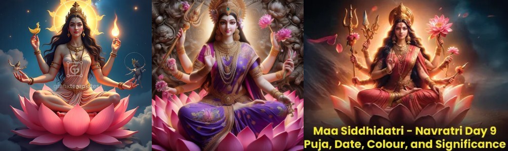 Siddhidatri: Grants wisdom, fulfillment, and spiritual success.