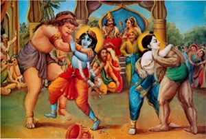Krishna and Balarama leave Vrindavan for Mathura