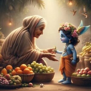 Krishna Fruit Seller Butter Mischief Vrindavan