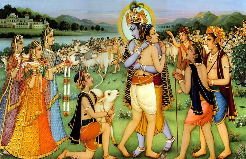 Śrī Kṛṣṇa and Sudāmā