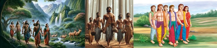 Pandavas exile training