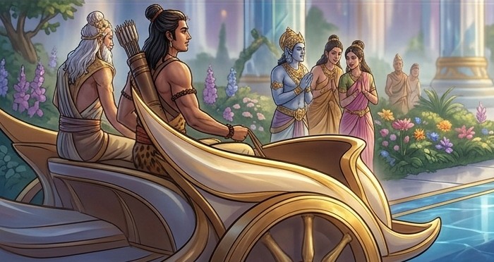 Arjuna in Amaravati Mahabharata