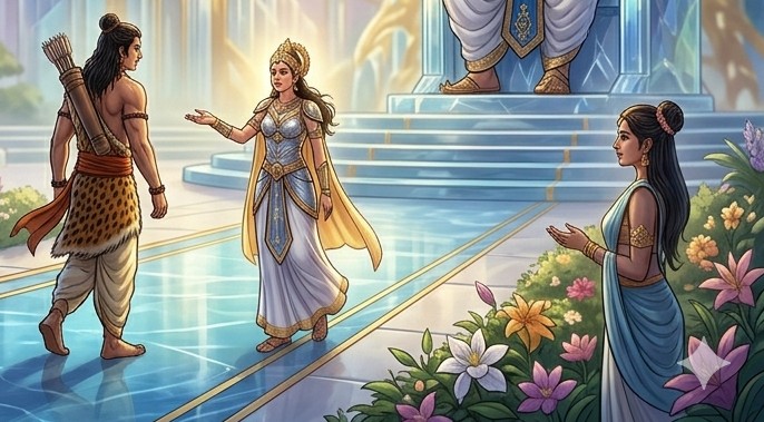Arjuna in Amaravati Mahabharata
