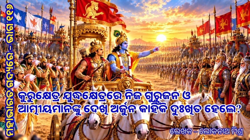 Arjuna sees his relatives on the battlefield